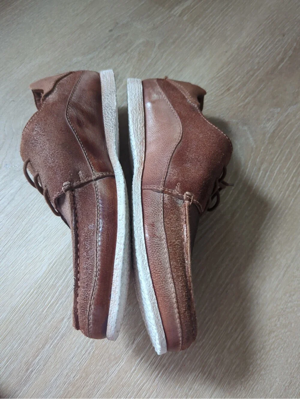 ROAN Rae Slip On Sneakers Brown full-grain leather Sneakers 10 Slip On New